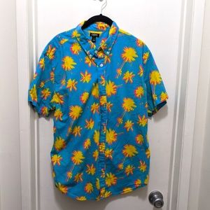 Tropical Neon Button Down